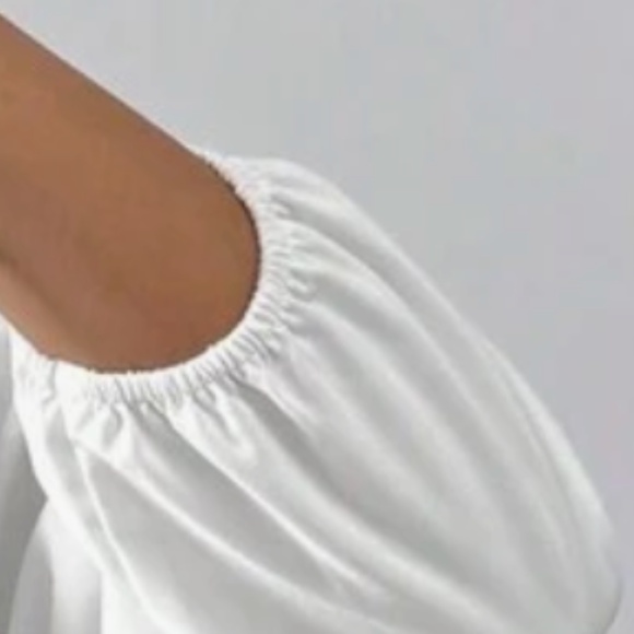 Plus Solid White Button Down Poplin Boyfriend Oversized Shirt - Picture 6 of 6